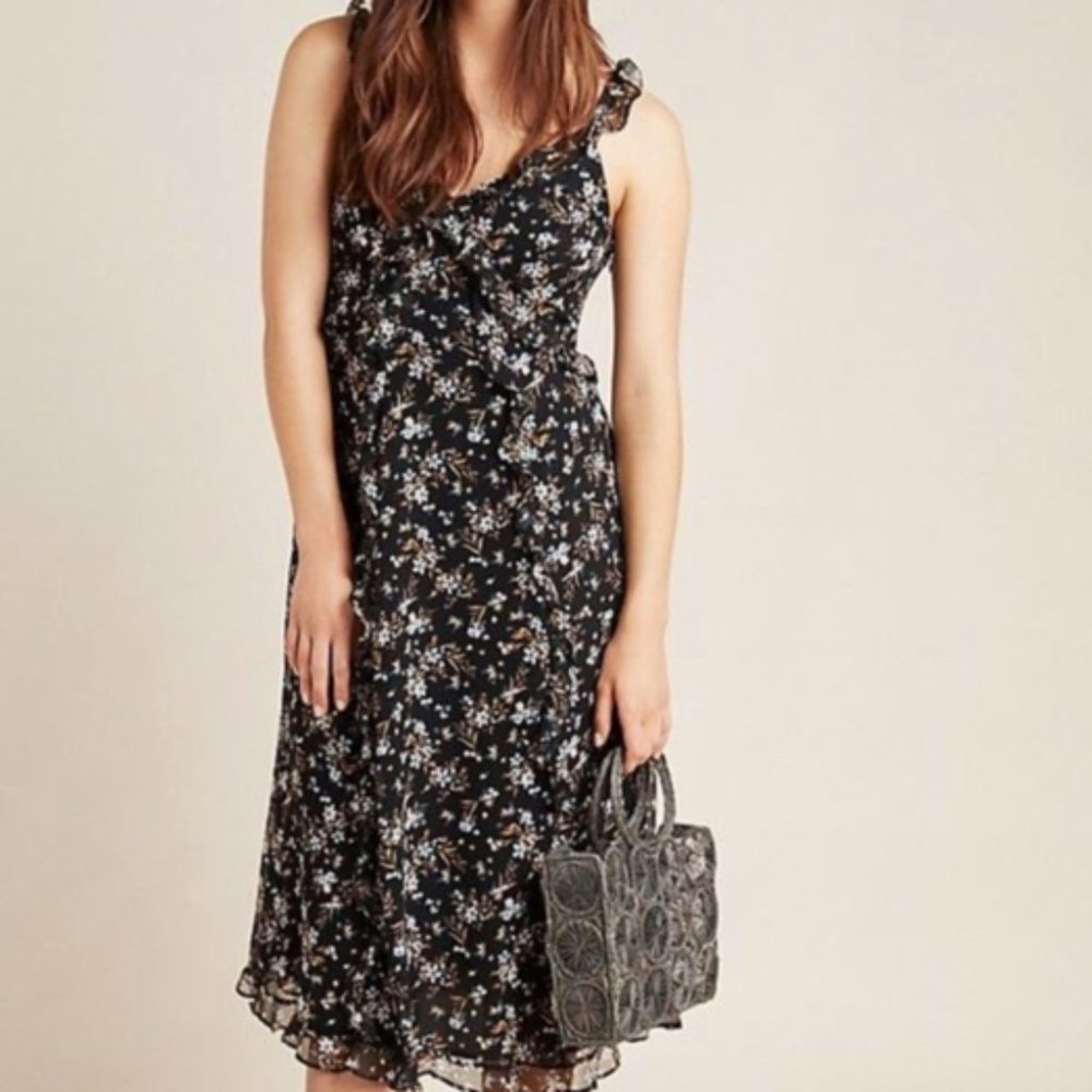 🆕 NWT ~ Anthropologie Bailey 44 Cecile Ruffled Floral Midi